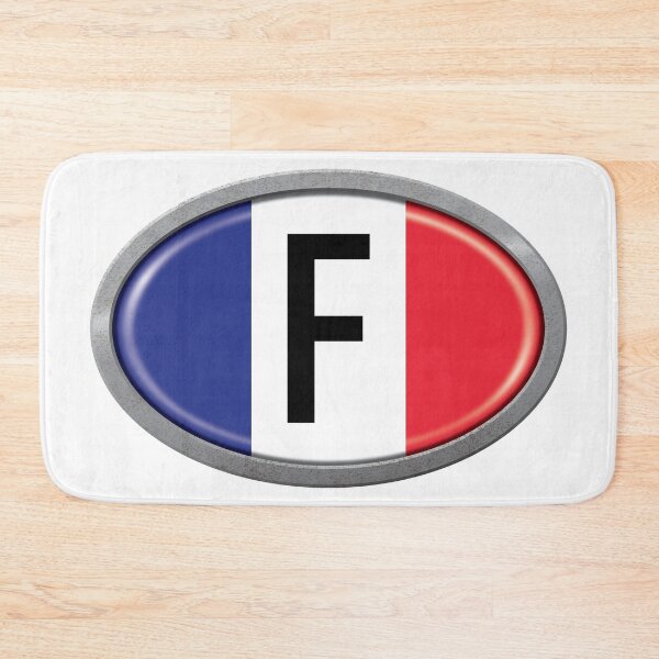 Aperçu de l'œuvre Plaque de métal Code international du véhicule de la France créée et vendue par travelwitheric.