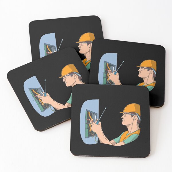 Item preview, Electrician at the control cabinet designed and sold by Monkey Ful.