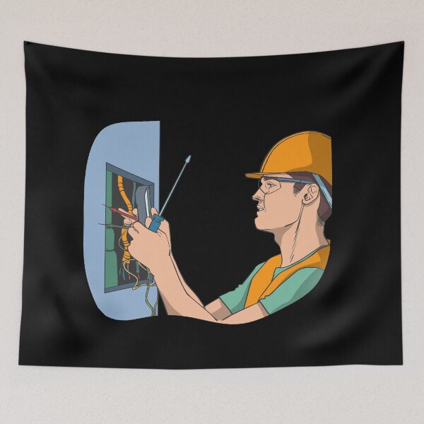 Item preview, Electrician at the control cabinet designed and sold by Monkey Ful.