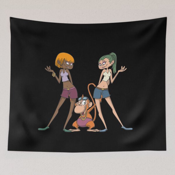 Item preview, Monkey with cute girls designed and sold by Monkey Ful.