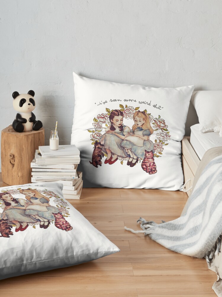 Alternate view of I've seen some weird shit Floor Pillow