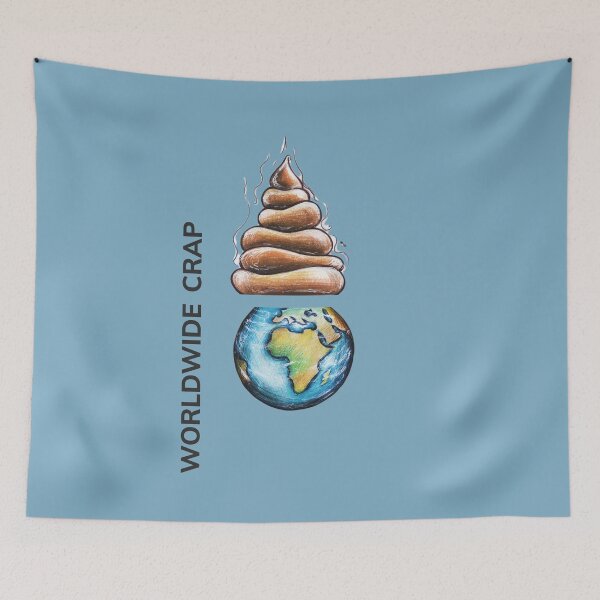 Item preview, WORLDWIDE CRAP by FrankenDuo sky blue designed and sold by FrankenDuo.