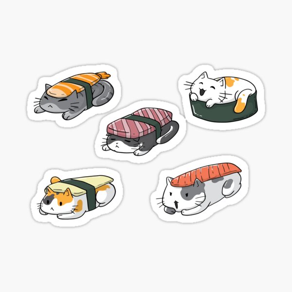 Item preview, Sushi Cats Anime Kawaii designed and sold by Mealla.