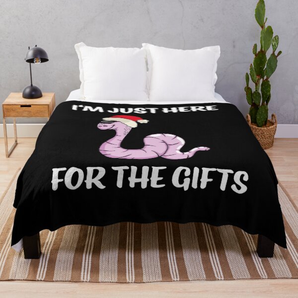 Item preview, I'm Just Here For The Gifts Christmas Worm designed and sold by RJ-Art.