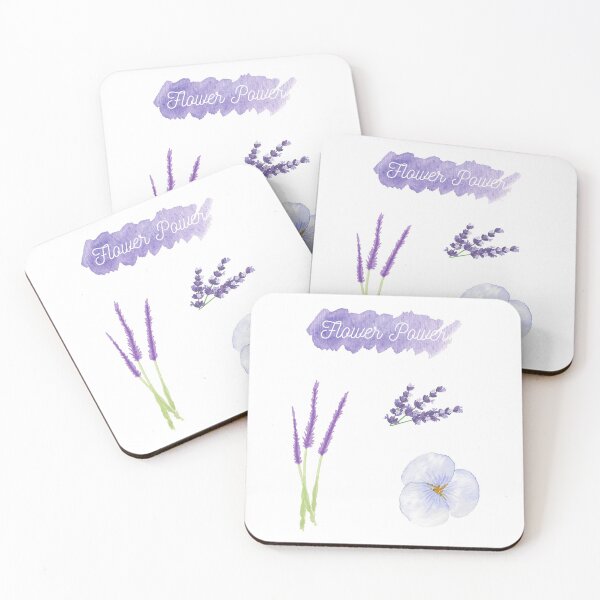 Item preview, Flower Power Purple Watercolor Collection Pack designed and sold by delinscious.