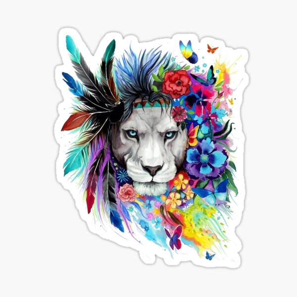 Aperçu de l'œuvre Impression d'art peinture numérique Lion créée et vendue par PUNCH ME IN SHOP.