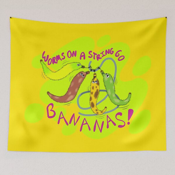 Item preview, Worms On A String Go Bananas designed and sold by SeesawsArt.