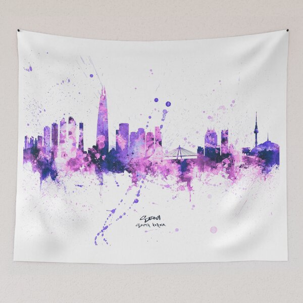Item preview, Seoul Skyline South Korea designed and sold by ArtPrints.