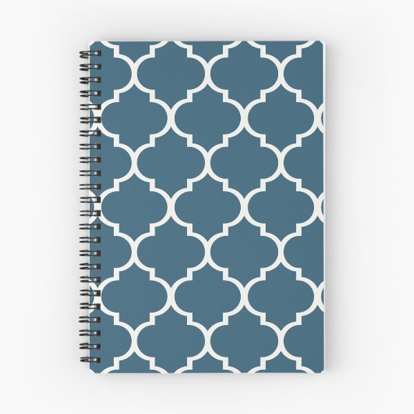 Item preview, Deep Blue and Cream White Moroccan Trellis Pattern designed and sold by James Prince.