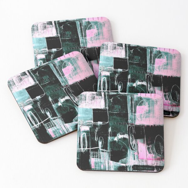 Item preview, Black Pink Modern Geometric Painting designed and sold by Leywald.
