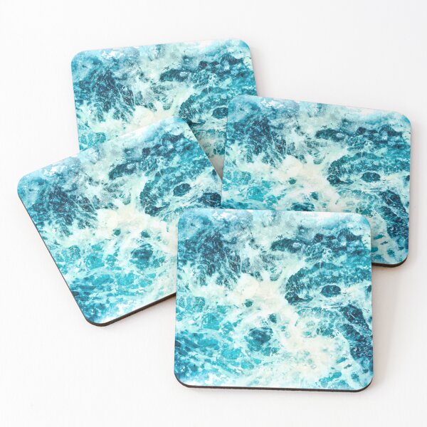 Item preview, Blue Ocean Summer Beach Waves Abstract Watercolor designed and sold by Naumovski.