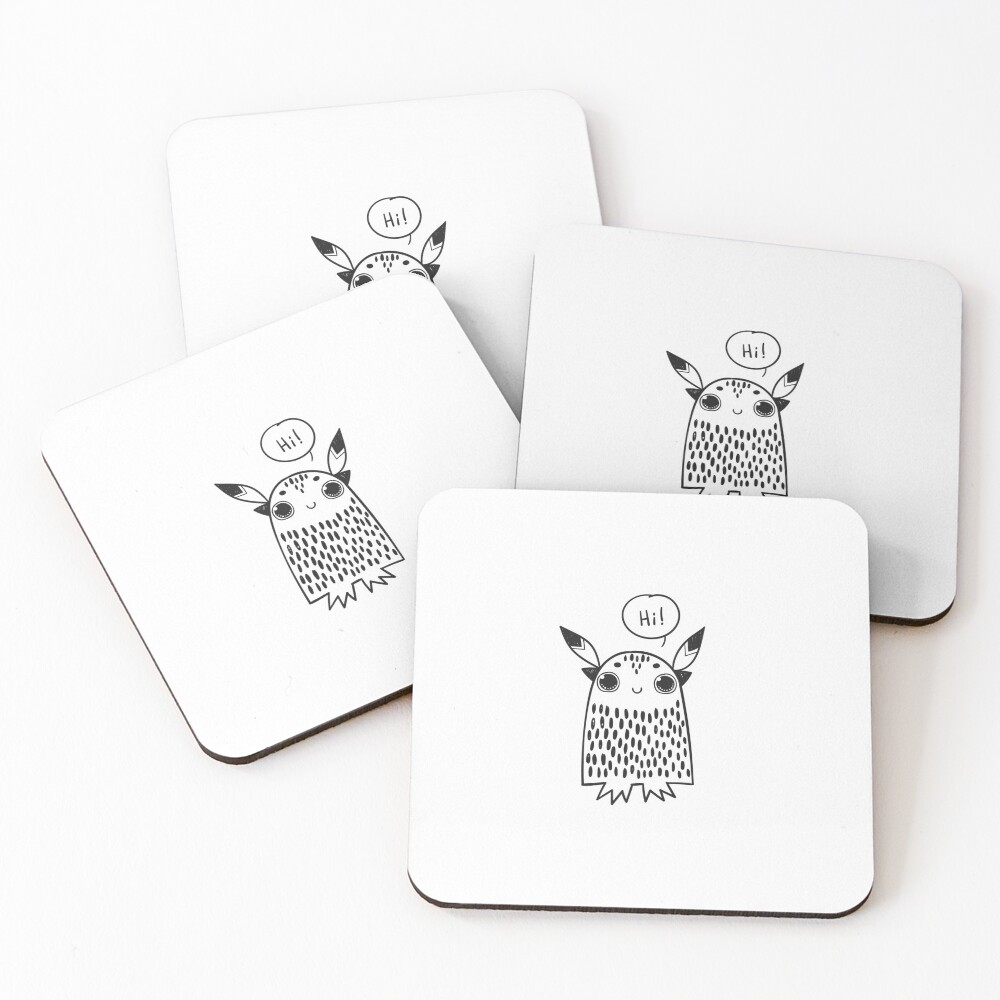 Owl Hi Love Coasters (Set of 4)