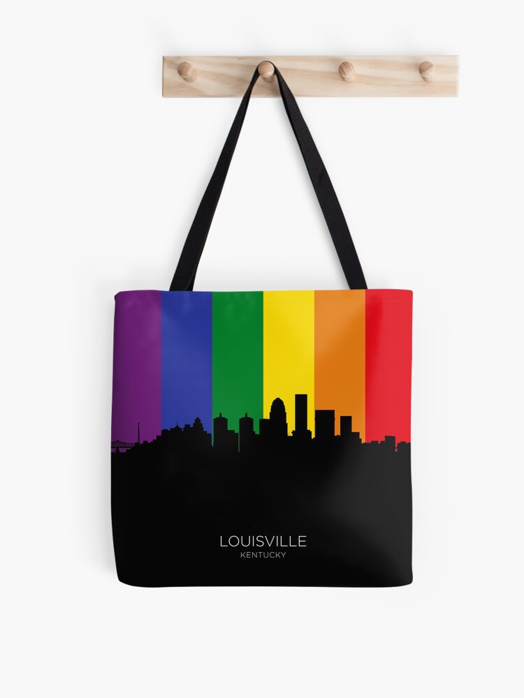 Louisville Kentucky City Skyline Tote Bag by Michael Tompsett