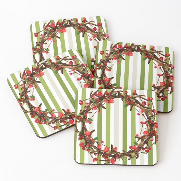 Item preview, Christmas wreath print designed and sold by anna0711.