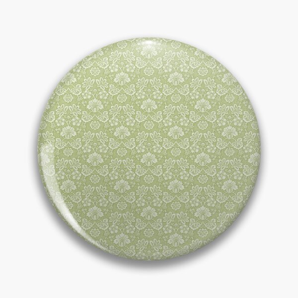 Item preview, Pastel Lime Green Embroidered Flowers Pattern designed and sold by everything4eva.