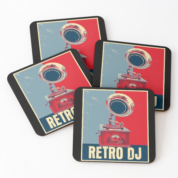 Item preview, Retro DJ (Vintage Classic Retro Iconic Gramophone Poster • Old Distressed Grunge Look) designed and sold by SassyClassyMe.
