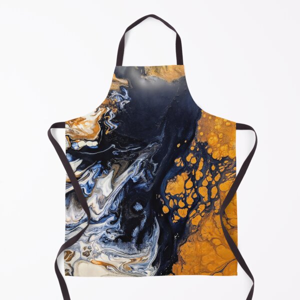 Item preview, White Blue Orange Marble Pattern designed and sold by MonsaviFashion.