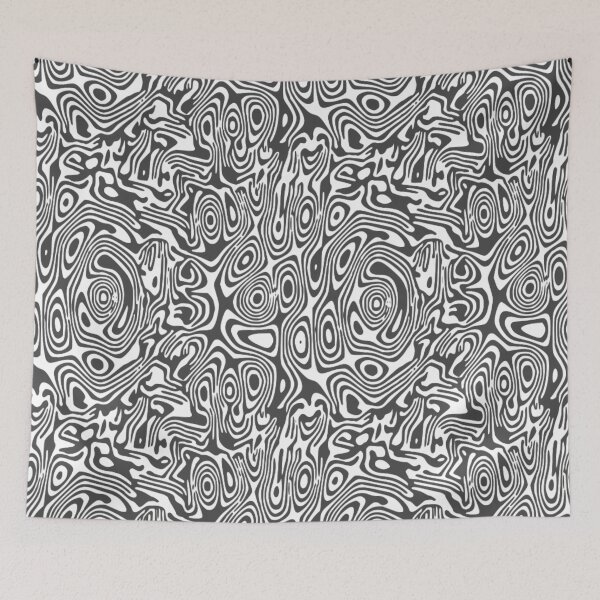 Item preview, Dark Grey Abstract Zebra Swirls Pattern designed and sold by everything4eva.