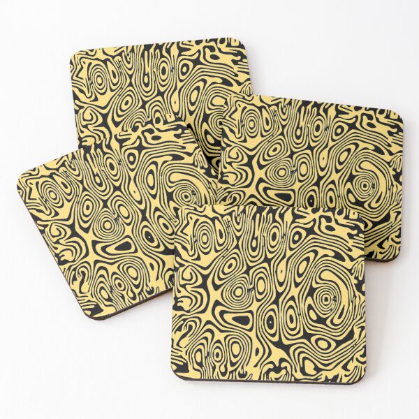 Item preview, Yellow Abstract Zebra Swirls Pattern designed and sold by everything4eva.