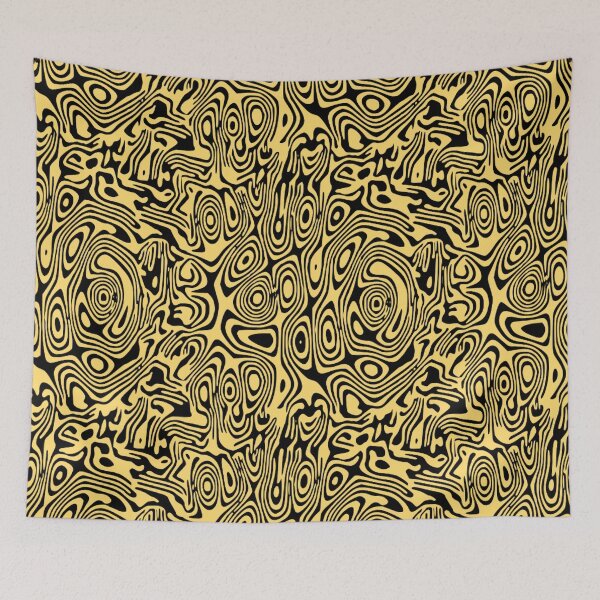Item preview, Yellow Abstract Zebra Swirls Pattern designed and sold by everything4eva.