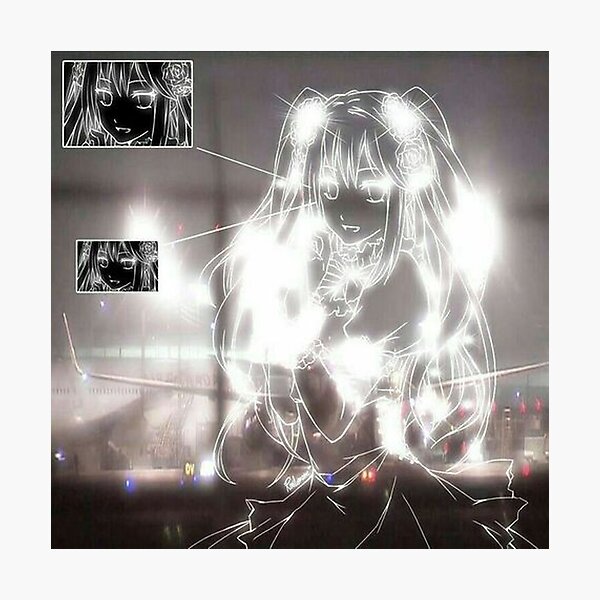 goth anime aesthetic Photographic Print