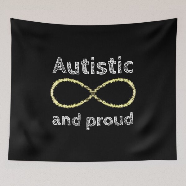 Item preview, Autistic and Proud golden infinity design designed and sold by AIM-USA.