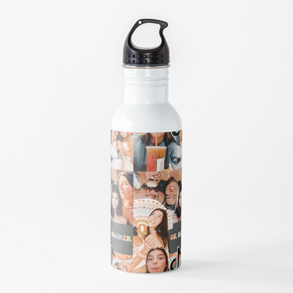 Charlie damelio collage Water Bottle