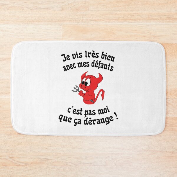 Aperçu de l'œuvre Les défauts du Diablotin - Message Humour Cool Fun créée et vendue par rubislys.