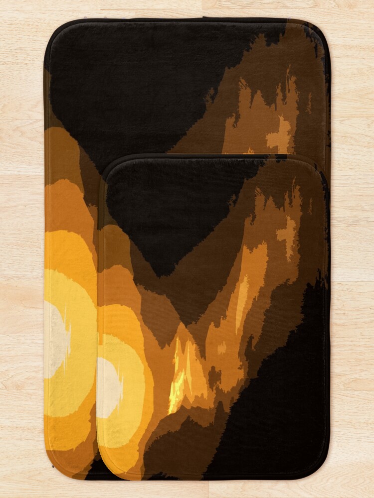 Thumbnail 5 of 6, Bath Mat, Abstract High Contrast Sunset designed and sold by AbstractIdeas.