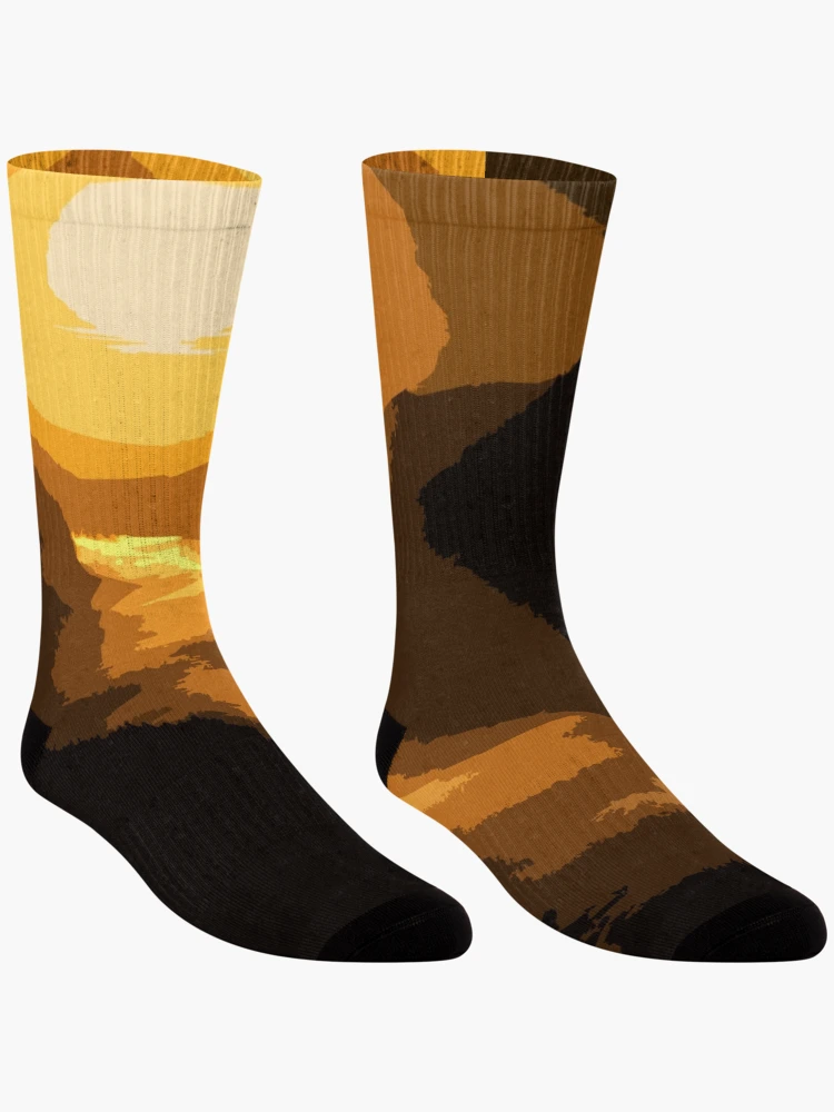 Thumbnail 3 of 5, Socks, Abstract High Contrast Sunset designed and sold by AbstractIdeas.