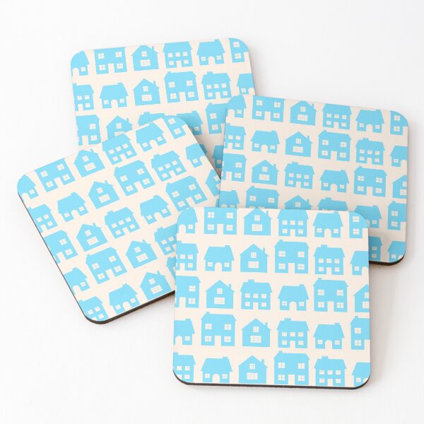 Item preview, Little Scandi Houses in Blue designed and sold by The Wellington Boot.