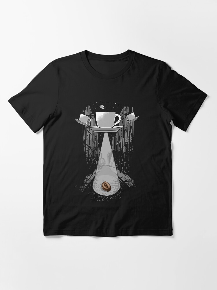 Alternate view of Cup of Coffee with coffee beans Design Essential T-Shirt