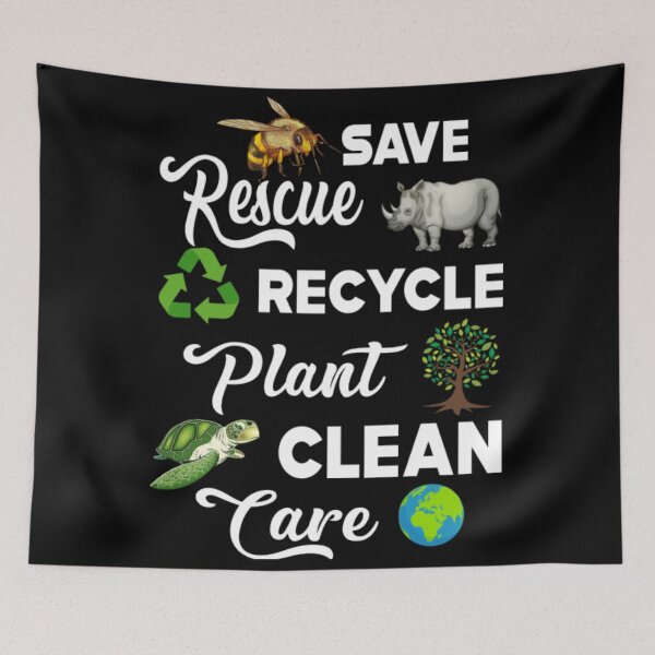 Item preview, Save Animal Rescue Animals Recycle Plastic Earth Day Aware designed and sold by LezaZechel.