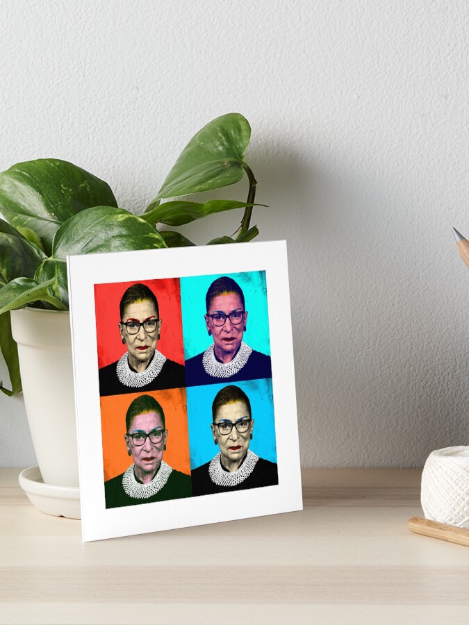 Ruth Bader Ginsburg offers Pop Art Warhol style print.