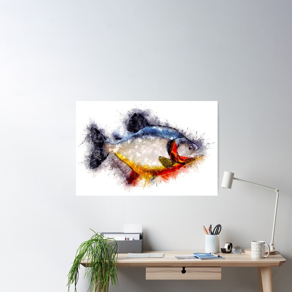 Red Bellied PIRANHA Watercolor Art for the Fishing Lovers and Anglers / Gifts  for Fisherman Greeting Card for Sale by Naumovski