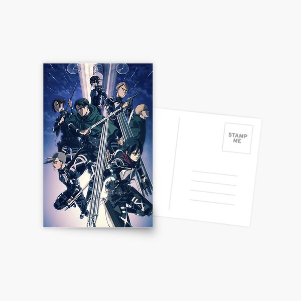 Attack On Titan | Shingeki no Kyojin | Season 4 Poster | Anime Lightweight Sweatshirt Postcard