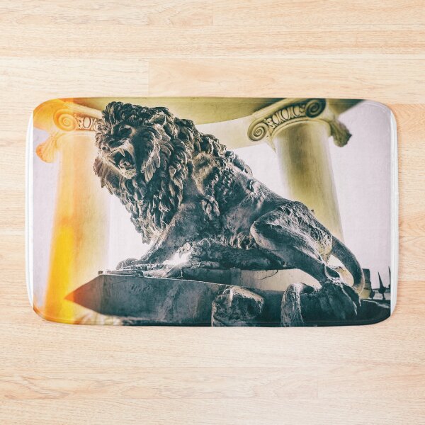 Item preview, gladiators den lion statue vintage background designed and sold by fineartitalia.