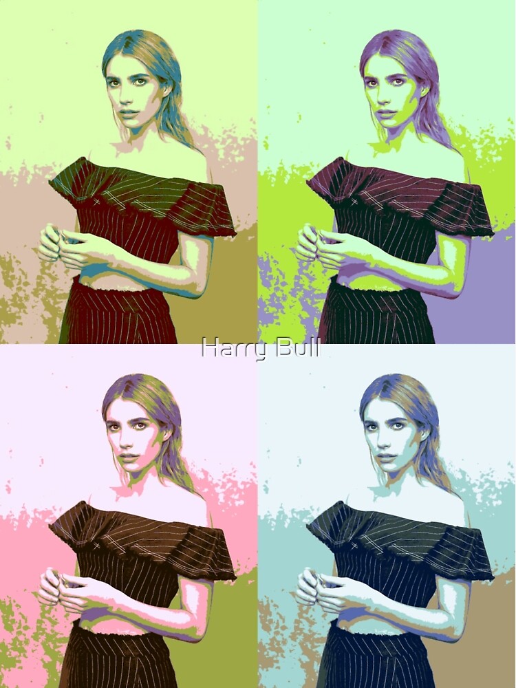 Aperçu 3 sur 3. Impression photo avec l'œuvre Emma Roberts Pop Art créée et vendue par HarryBull.