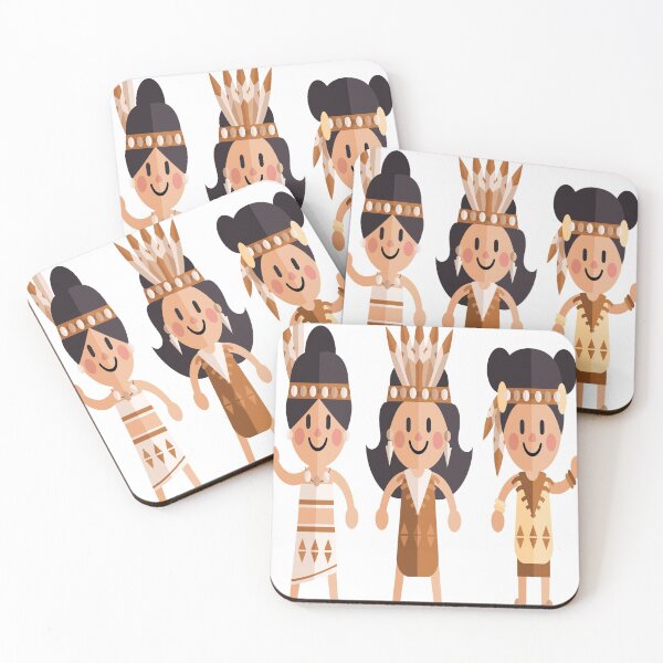Item preview,  Indigenous girls, kids: cut and funny Native Americans  designed and sold by RM2017.