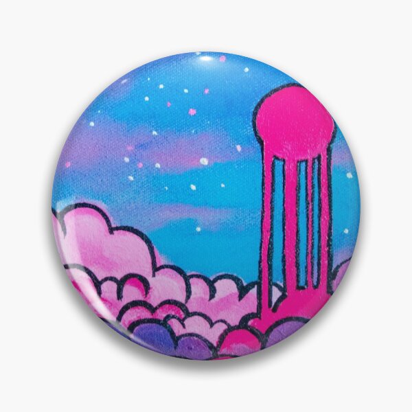 Item preview, Pink blood moon melted above the clouds, with circular frame; fused with the vulnerable fluffiness of the ephemeral and illusory phenomena of true emptiness in the fullness of the whole designed and sold by Mariuki Flow.