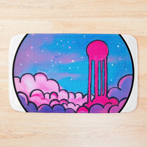 Item preview, Pink blood moon melted above the clouds, with circular frame; fused with the vulnerable fluffiness of the ephemeral and illusory phenomena of true emptiness in the fullness of the whole designed and sold by Mariuki Flow.