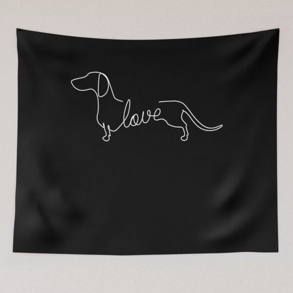 Item preview, Dachshund Chiweenie Wiener Dog Love Art Sketch Gift designed and sold by RosaMapes.