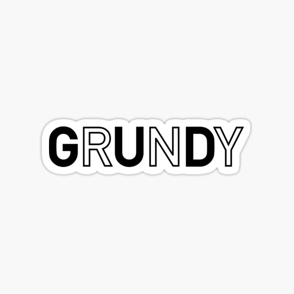 Grundy Stickers for Sale Redbubble