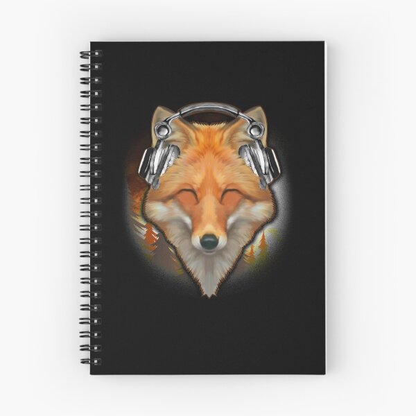 Item preview, Fox With Headphones Listening To Music  designed and sold by RosaMapes.