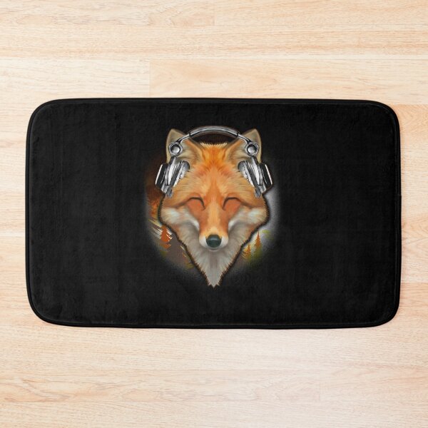 Item preview, Fox With Headphones Listening To Music  designed and sold by RosaMapes.