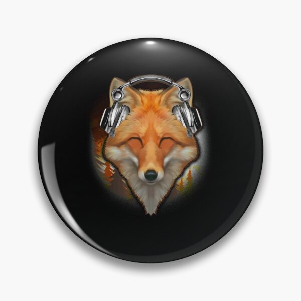 Item preview, Fox With Headphones Listening To Music  designed and sold by RosaMapes.