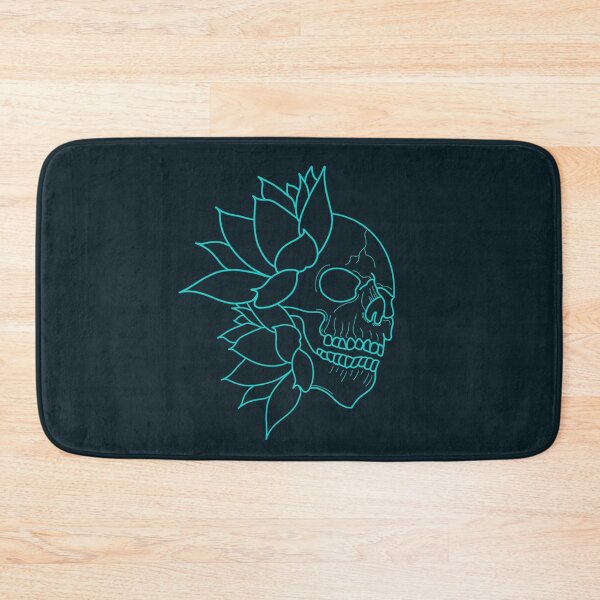 Item preview, Electric skull and blue water lilies designed and sold by BV-creas.