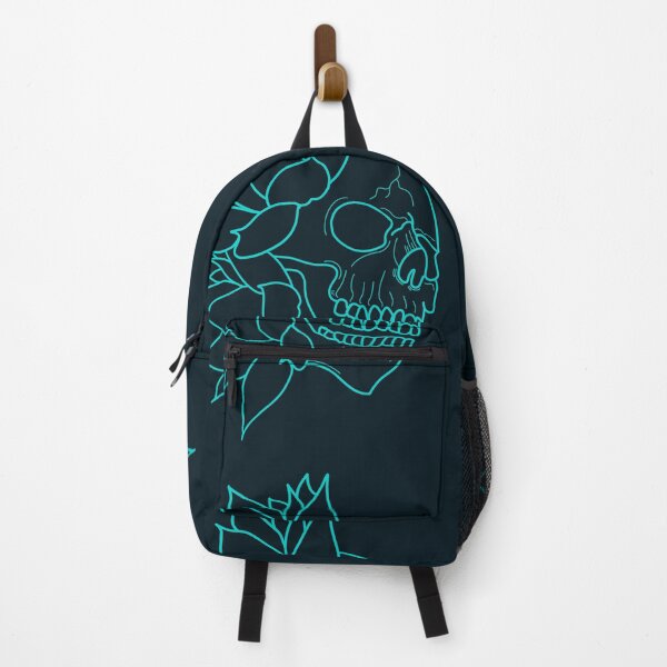 Item preview, Electric skull and blue water lilies designed and sold by BV-creas.