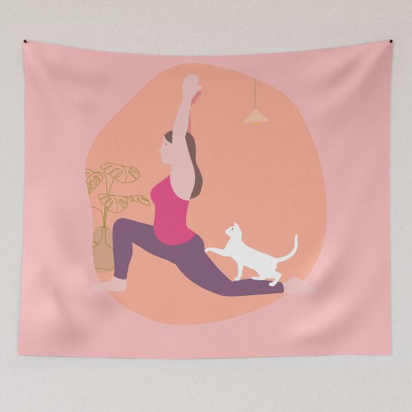 Item preview, Cat mom Yoga with cat  designed and sold by Trio's Stuff.