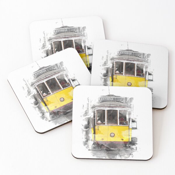 Item preview, Lisbon Tram 28 watercolor designed and sold by OctavioSa.